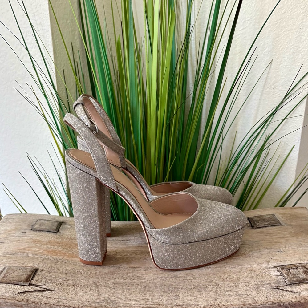 ANTONIO MELANI Born On Fifth Glittering Silver Platform Heels - Picture 3 of 12